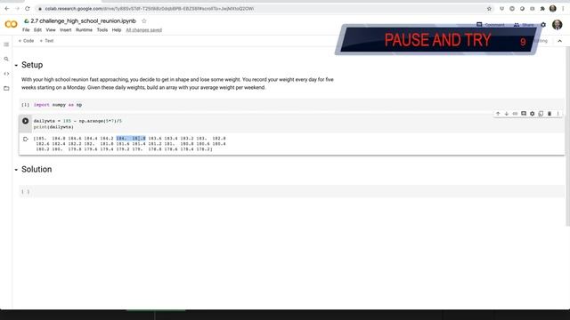 Python NumPy For Your Grandma - 2.7 Challenge: High School Reunion смотреть онлайн