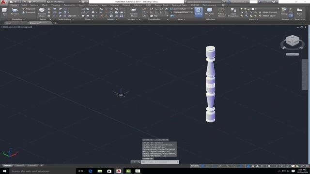 How to Make 3D Baluster in Autocad 2017 смотреть онлайн