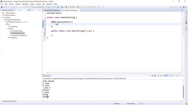 Java Programming Tutorials | 03 | Method calling inside main method смотреть онлайн