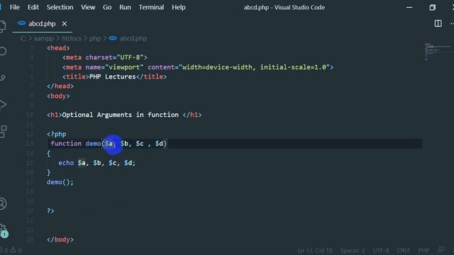 Optional arguments in function in php in urdu / hindi смотреть онлайн