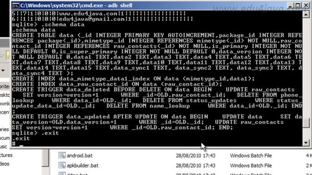 Android 7 Programming Tutorial. adb.exe and SQLite смотреть онлайн