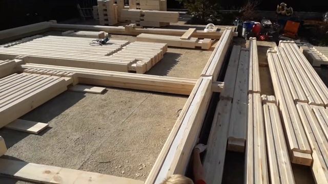 Баня из клееного бруса. Сортировка бруса. 1-3 пачки. смотреть онлайн