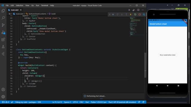 modal bottom sheet flutter смотреть онлайн