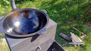 Мангал с печкой под казан своими руками.