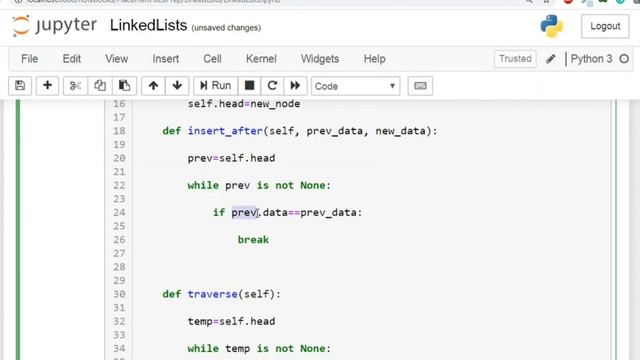 Linked Lists in Python | Part 5 | Insertion after a given node in a Singly Linked List смотреть онлайн