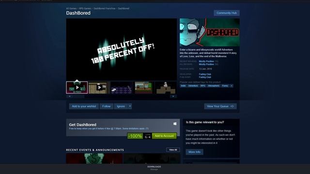 *FREE* Game "DashBored" (November 4) смотреть онлайн