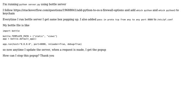 Do you want the application "Python.app" to accept incoming network connections? after adding to... смотреть онлайн