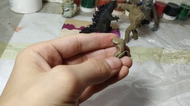 лепка гадзилла против конга из пластилина. смотреть онлайн