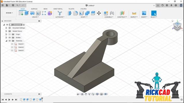 Fusion 360 Tutorial for Beginners ( 2022 ) : Practice 23 смотреть онлайн