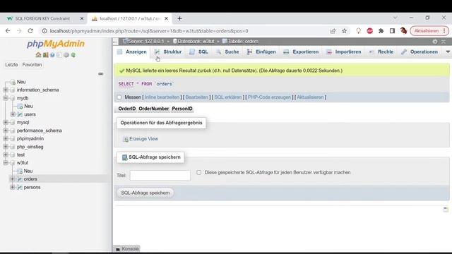 SQL Database von W3 School (komplett auf Deutsch erklärt) mit PHPMyAdmin Beispielen смотреть онлайн