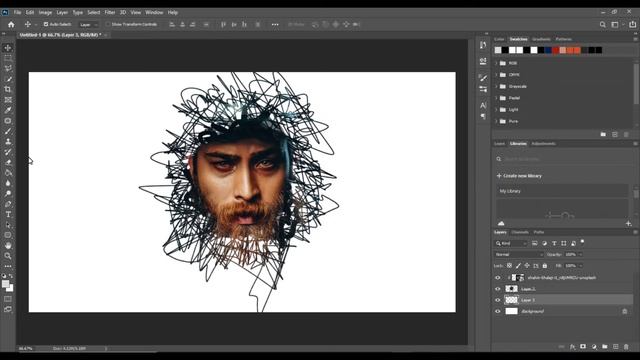 Pen Sketch Photoshop Effect Tutorial | How to make Photoshop Brush | photoshop tutorial смотреть онлайн