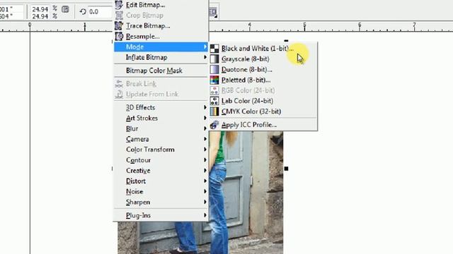 Convert Color Picture to Black in Coreldraw | Color conversion | Color to black | change image colo смотреть онлайн