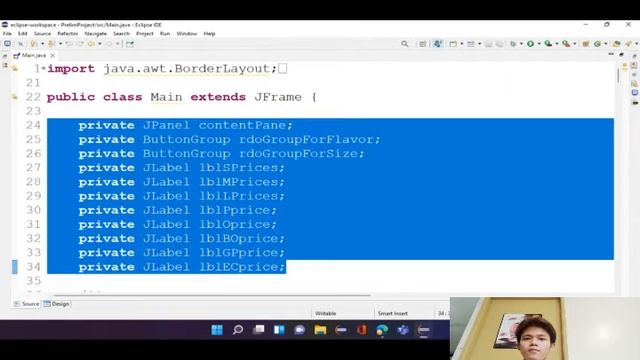 Pizza Ordering System using Java GUI смотреть онлайн
