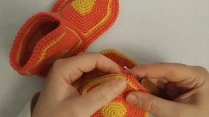 Тапочки детские крючком на любой размер, можно для начинающих