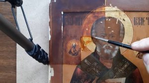 Реставрация иконы св. Николая Чудотворца