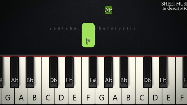 Baby Shark Song | BEGINNER PIANO TUTORIAL + SHEET MUSIC by Betacustic смотреть онлайн