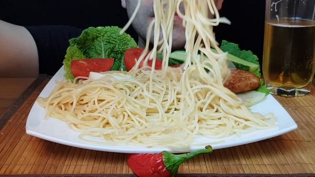 МУКБАНГ СПАГЕТТИ МАКАРОНЫ+