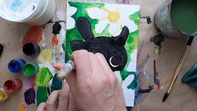 КОТ и РОМАШКИ |Рисование детям! Взрослым тоже можно?? смотреть онлайн