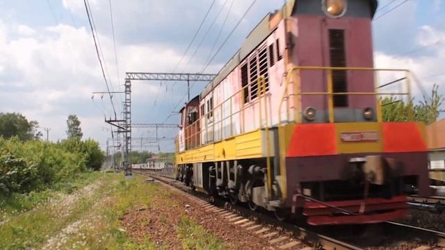 Тепловоз ЧМЭ3-3888 с приветливым машинистом!