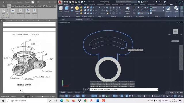 AUTOCAD 3D TUTORIAL FOR BEGINNERS ll AUTOCAD 2020 ll PRACTICE MODEL -02 смотреть онлайн
