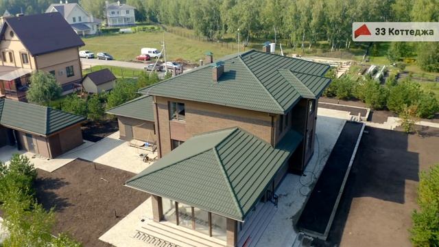 Коттедж из кирпича площадью 360 м2 в Чернолучье смотреть онлайн