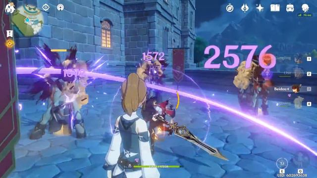 Genshin Impact Beidou target dummy combo challenge смотреть онлайн