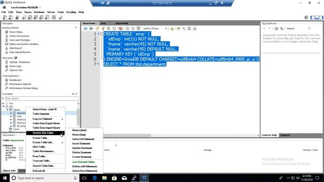How to get a table creation script in MySQL Workbench - MySQL DBA Tutorial смотреть онлайн