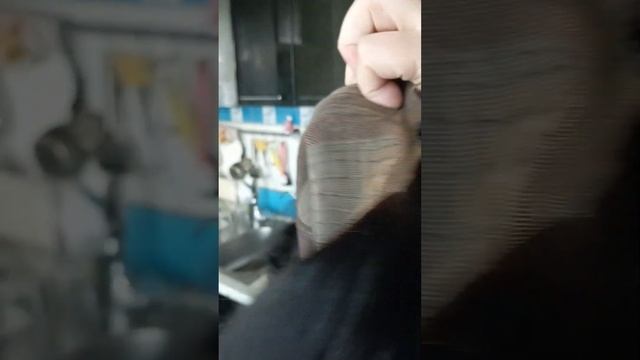 Парик из натуральных волос каре 30 см