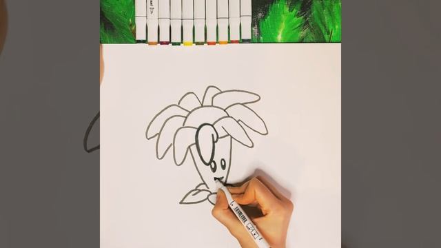 Как нарисовать Растения против зомби ?♀️ | цветущий бумеранг | простой рисунок | PvZ смотреть онлайн