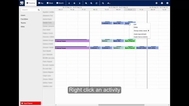 Apex Planner - How to change activities' Status смотреть онлайн