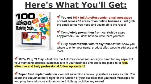 FULL PLR: 100 AutoResponder Marketing Emails Review and Bonuses by Leon Tran смотреть онлайн