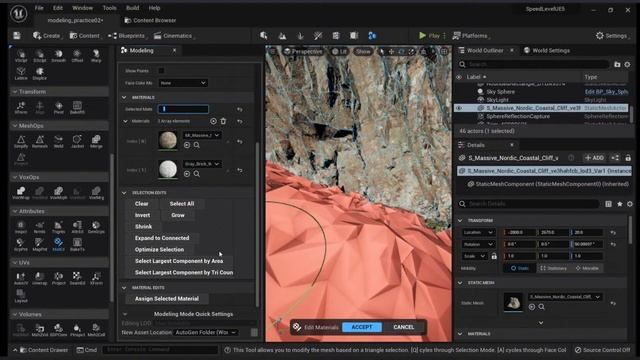 Learn to Model inside Unreal Engine 5! Changing Materials смотреть онлайн