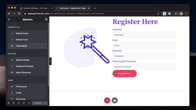 WordPress custom registration page with Elementor and JetBlocks смотреть онлайн