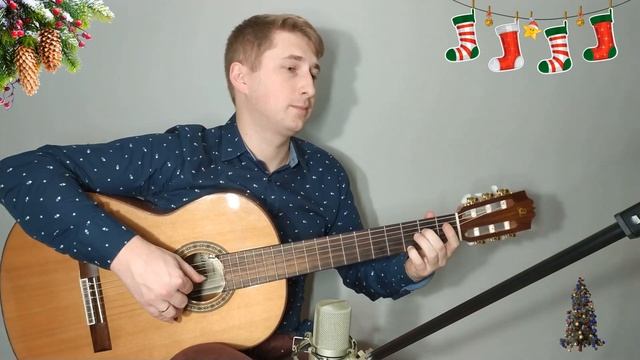 ? Музыка из ОДИН ДОМА ? на гитаре ? «Святая ночь» | ноты, табы, разбор смотреть онлайн