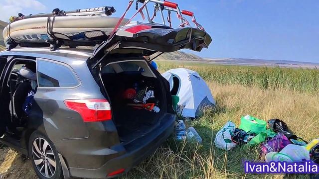 Крым. Интересное в Крыму. Тобечикское озеро. Отдых 2022. Ночёвка в палатке. Летний отдых. смотреть онлайн