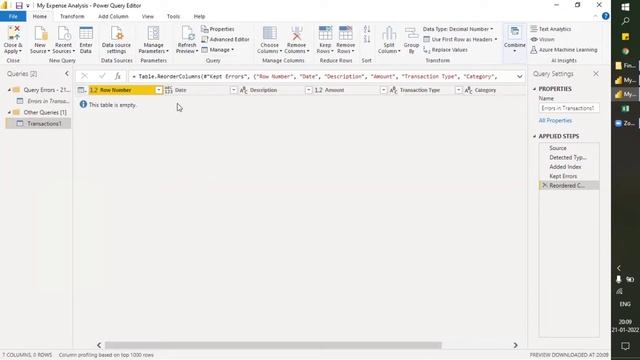 Power BI - Column - Quality, Profile, Distribution, Monospaced, Removing error rows & cells смотреть онлайн
