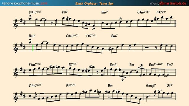 ”Black Orpheus“ (A day in a life of a fool/ Manhã de Carnaval) for Tenor Sax · including a solo смотреть онлайн