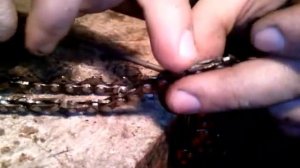 два напильника разного диаметра для правильной заточки цепи бензопилы