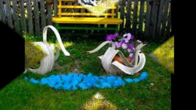 Чудесные поделки из старых шин смотреть онлайн