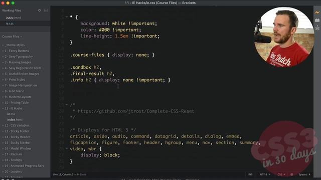 Internet Explorer Hacks: CSS Tutorial (Day 11 of CSS3 in 30 Days) смотреть онлайн