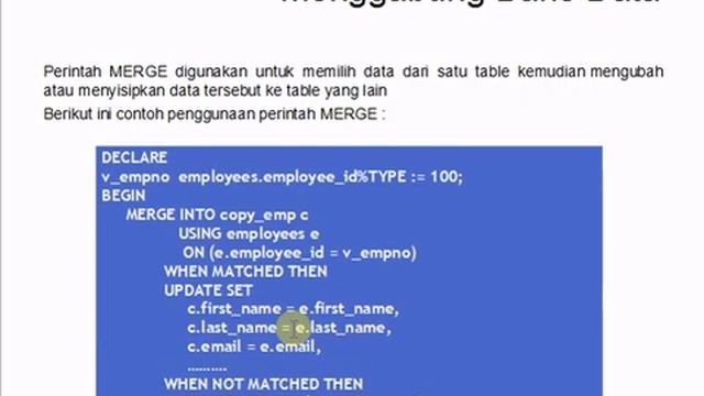 Praktikum2 Interaksi PLSQL dengan Oracle Server смотреть онлайн