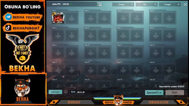 QANI DO'STLAR LAKALKA UC LOBBILAR QILAMIZ ANDIJONCHA STREAM /BEKHA PUBG M смотреть онлайн