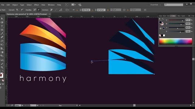 Professional Logo Design - Adobe Illustrator cc (Harmony) смотреть онлайн