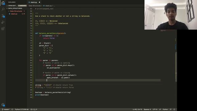 Stack Use Case - Balancing Parentheses смотреть онлайн