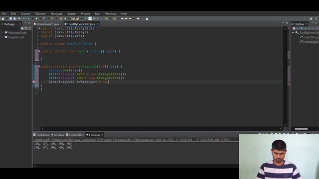 Rearrange odd and even values in alternate fashion in ascending order смотреть онлайн