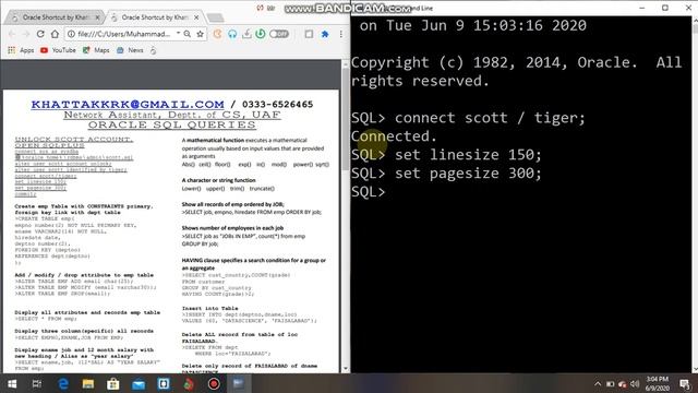 Lec 2: Oracle connect and write first command смотреть онлайн