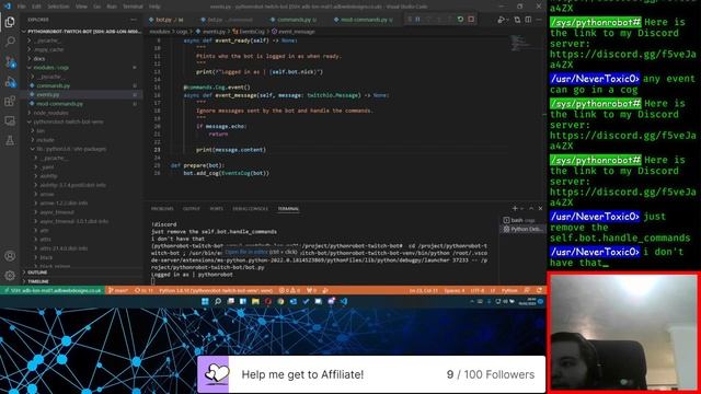 Building a Twitch Bot in Python. смотреть онлайн
