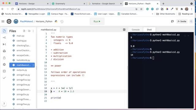 math basic operations (Python) смотреть онлайн