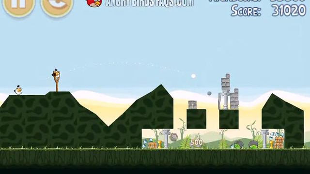 Angry Birds Level 2-15 Poached Eggs 3 Star Walkthrough смотреть онлайн