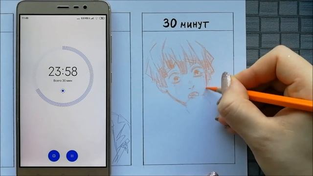 ЧТО ВОЗМОЖНО НАРИСОВАТЬ ЗА- 30секунд | 3минуты | 30минут ЧЕЛЛЕНДЖ ! Скетчу на время смотреть онлайн
